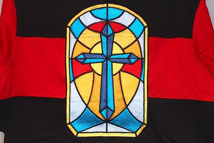 Alife(エーライフ) Stained Glass Pull Hoody Black Red Green White