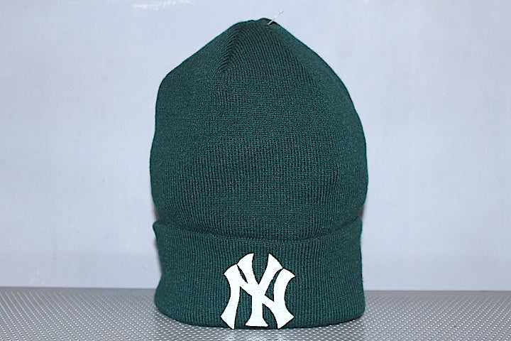 Basic Cuff Knit Cap Team Logo NewYork Yankees Green