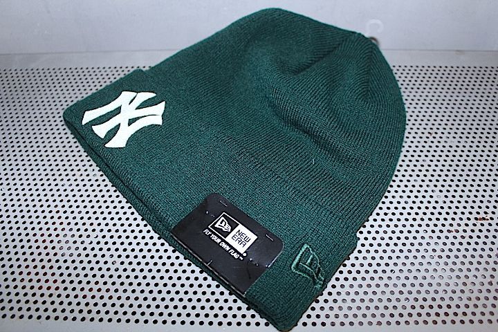 Basic Cuff Knit Cap Team Logo NewYork Yankees Green