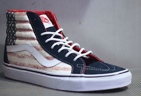 Vans (バンズ)Skate Hi スケート ハイ USA Vintage Flag Navy Suede Sk8 Star&Stripe