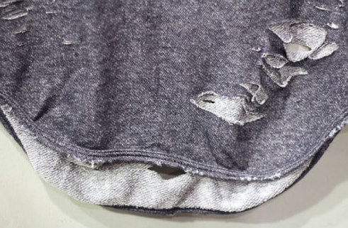 EPTM.(エピトミ) Indigo Thrasher S/S Tee インディゴ ダメージ ロング丈 Tシャツ