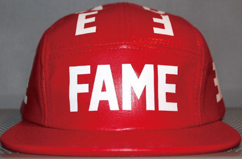 Hall Of Fame(ホール オブ フェイム) PU Leather Camper 5Panel Cap Red