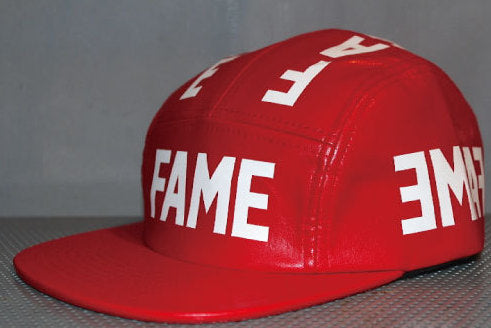 Hall Of Fame(ホール オブ フェイム) PU Leather Camper 5Panel Cap Red