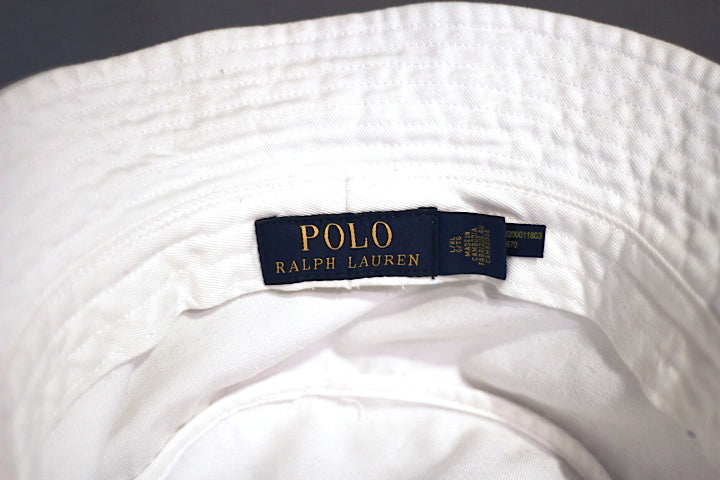 Polo Ralph Lauren(ラルフ ローレン)Polo Pony Logo Bucket Hat White