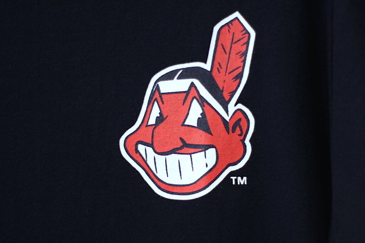 Majestic(マジェスティック) S/S Cleveland Indians Logo Tee Navy