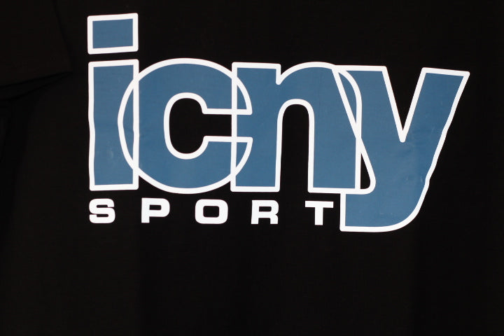 ICNY(アイスコールドニューヨーク) Overlap Tee 3M Reflective T-Shirt 2Tone Black