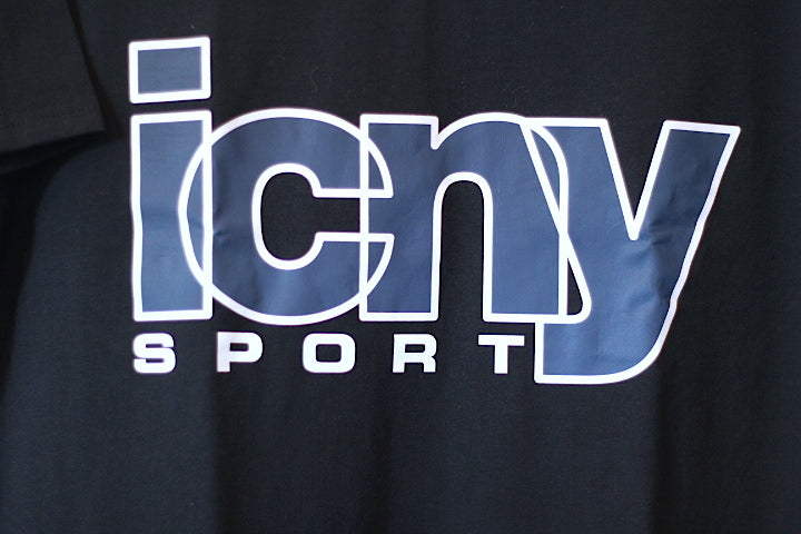 ICNY(アイスコールドニューヨーク) Overlap Tee 3M Reflective T-Shirt 2Tone Black