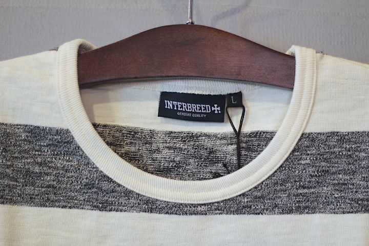 2Tone Heather Border Tee White Black