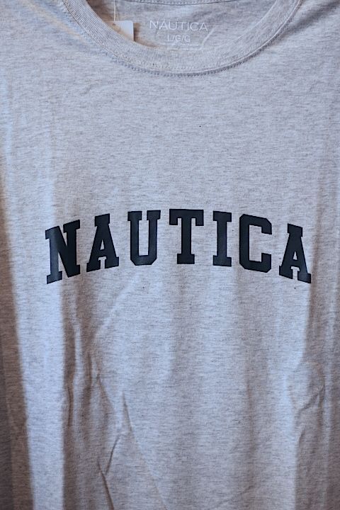 Nautica(ノーティカ) S/S Arch Logo Tee Grey Cotton アーチ ロゴ Tシャツ
