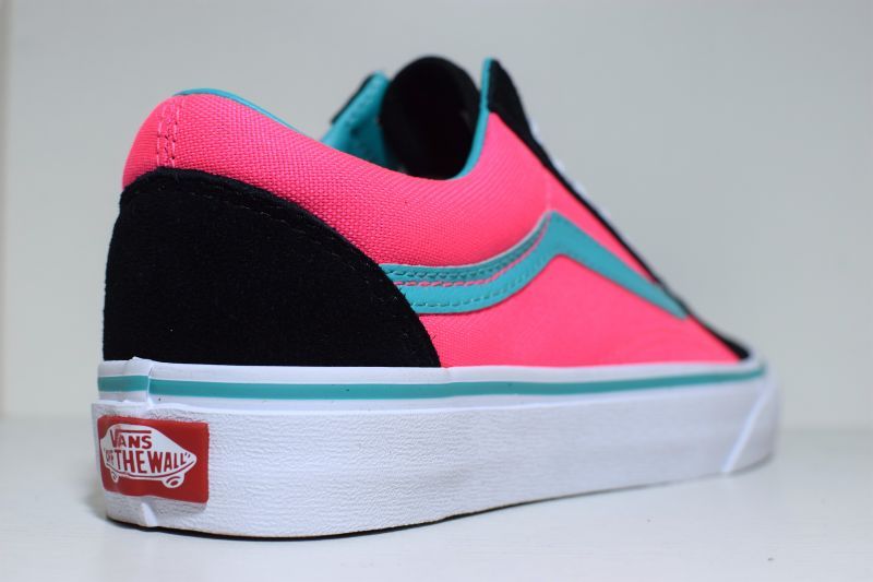 Vans(バンズ) Old Skool Brite Black Neon Pink オールドスクール ブラック ネオン ピンク Teal Skate Sk8