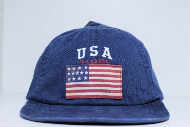 Polo Ralph Lauren(ラルフ ローレン)US Flag Cotton Logo Cap Navy アメリカン フラッグ ポロ ロゴ ボール ラルフローレン キャップ ネイビー