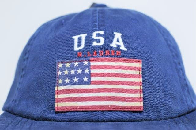 Polo Ralph Lauren(ラルフ ローレン)US Flag Cotton Logo Cap Navy アメリカン フラッグ ポロ ロゴ ボール ラルフローレン キャップ ネイビー