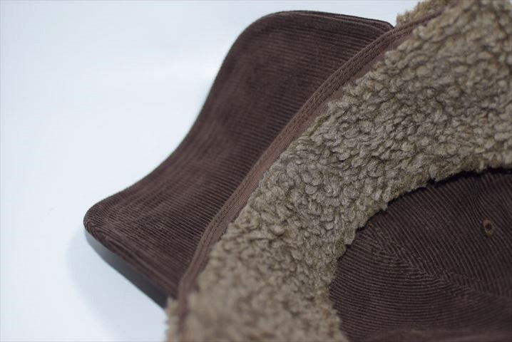 Timberland(ティンバーランド) Corduroy Ear Flap 6Panel Cap Brown ボア付き コーデュロイ イヤーフラップ ラウンド バイザー キャップ ブラウン
