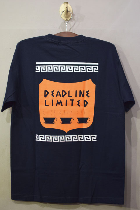 Deadline(デッドライン) Greek Coffee S/S Tee Navy コーヒー ロゴ Tシャツ