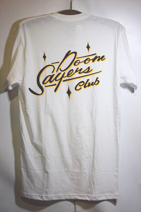 Doom Sayers(ドゥームセイヤーズ) S/S SACTO SCRIPT Tee White 半袖 ショートスリーブ スクリプト ロゴ Tシャツ