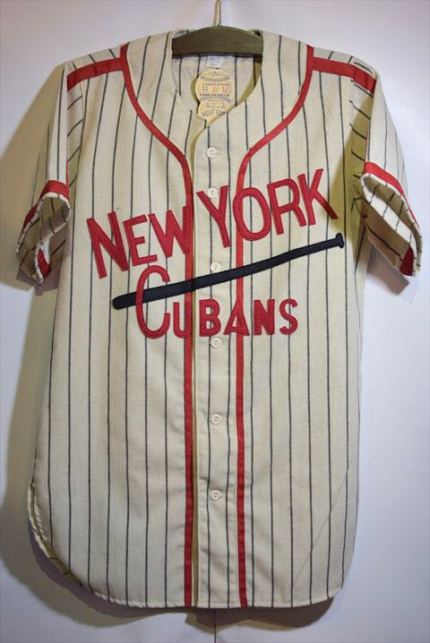 Ebbets Field (エベッツ フィールド)New York Cubans Baseball Shirts Red ニューヨーク キューバンズ ベースボール シャツ レッド Stripe 10 ヴィンテージ 1935