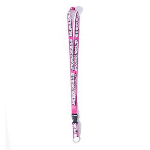 Anti Social Social Club(アンチ ソーシャル ソーシャル クラブ)Choke Your Self Block Logo Lanyard ロゴ ランヤード Pink