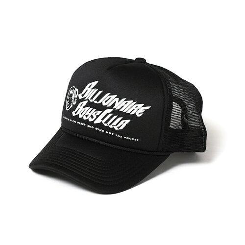 Billionaire Boys Club (ビリオネアボーイズクラブ)Flying Logo Mesh Trucker Cap Balck ロゴ メッシュ トラッカー キャップ
