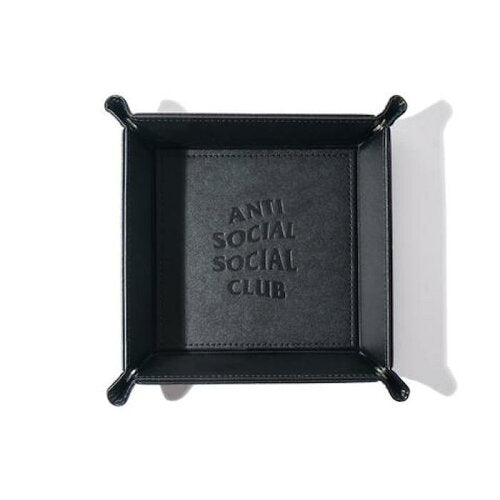 Anti Social Social Club(アンチ ソーシャル ソーシャル クラブ)Logo Leather Tray Black ロゴ トレイ トレー バレット 小物入れ