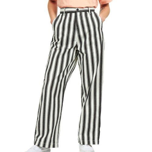 W` Cardony Stripe Pants Black White ブラック ホワイト ウィメンズ レディース Relaxed Straight