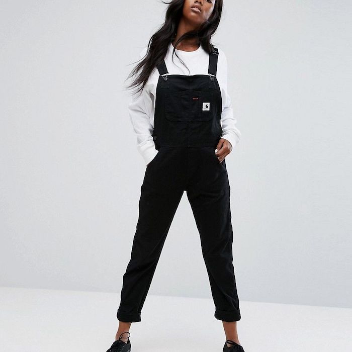 Bib Overall Black レディース オーバーオール