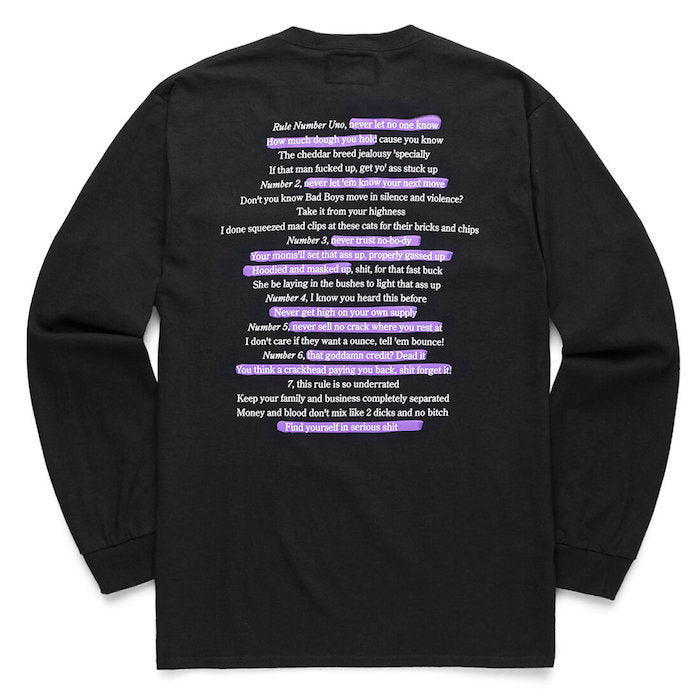 Highlighter Pocket L/S Long Sleeve Tee Black 長袖 Tシャツ Biggie