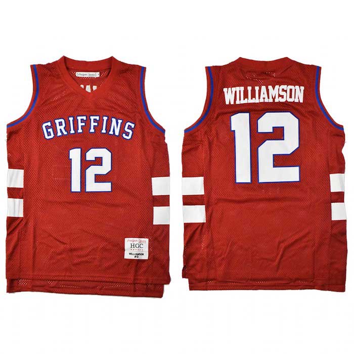 Headgear Classics(ヘッドギア クラシックス) Zion Williamson 12 Spartanburg Day Basketball Jersey ザイオン ウィリアムソン ゲーム シャツ 復刻