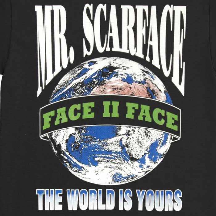 Mr. Scarface S/S The World Is Yours Official Rap Tee スカーフェイス オフィシャル ライセンス 半袖 Tシャツ