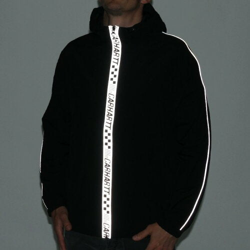 Senna Reflective Jacket Black ナイロン レーシング リフレクティブ パイピング ジャケット