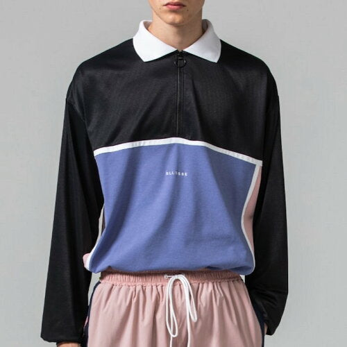 Tennis Jersey L/S Zip Polo Shirts ロンT ロング ポロ シャツ