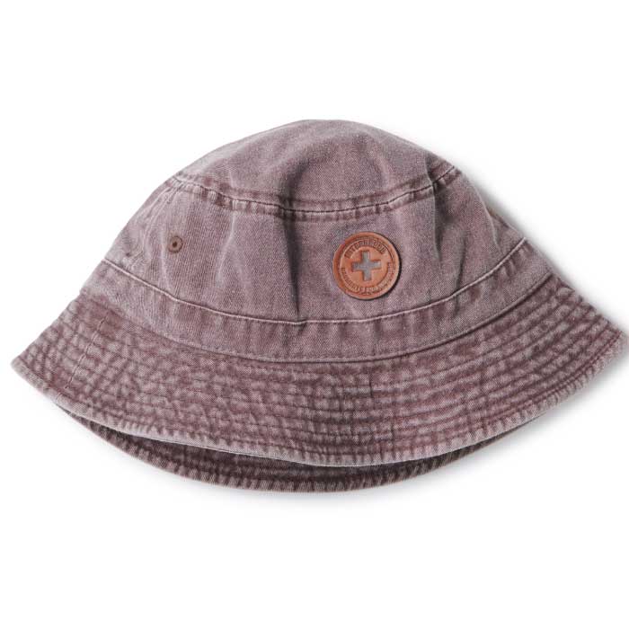 Workers Pigment Hat Brown ロゴ ワッペン バケット ハット