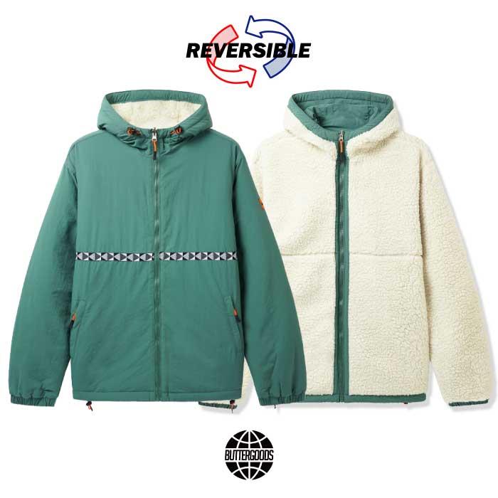 Base Camp Reversible Sherpa Jacket リバーシブル シェルパ フリース ジャケット Sage Natural Green