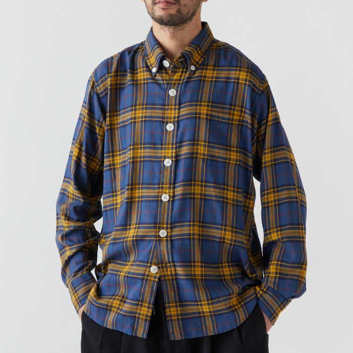 Chekadee L/S Button Down Oxford Shirts Green Big ボタン ダウン ツイル チェック カジュアル シャツ