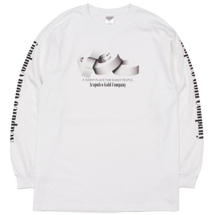 AGC L/S Tee 長袖 ブルックリン ロングスリーブ Tシャツ White ホワイト