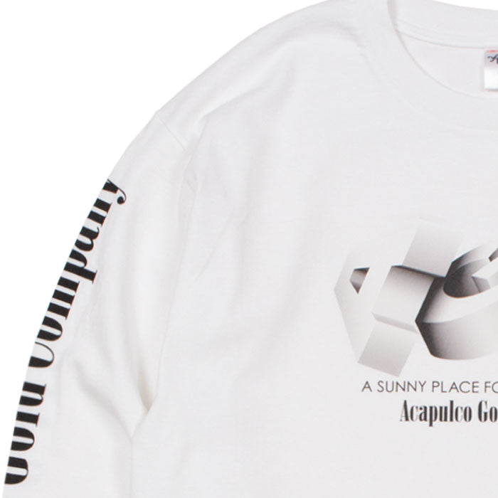 AGC L/S Tee 長袖 ブルックリン ロングスリーブ Tシャツ White ホワイト