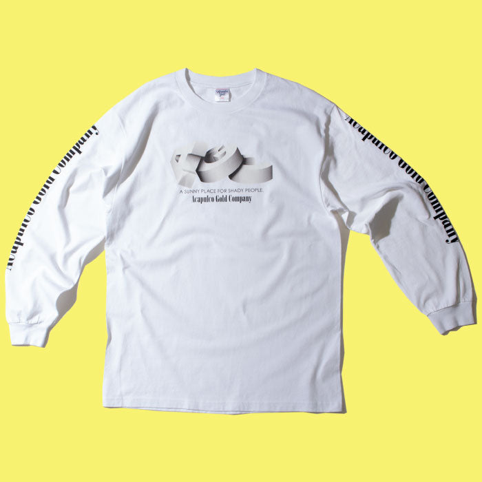 AGC L/S Tee 長袖 ブルックリン ロングスリーブ Tシャツ White ホワイト