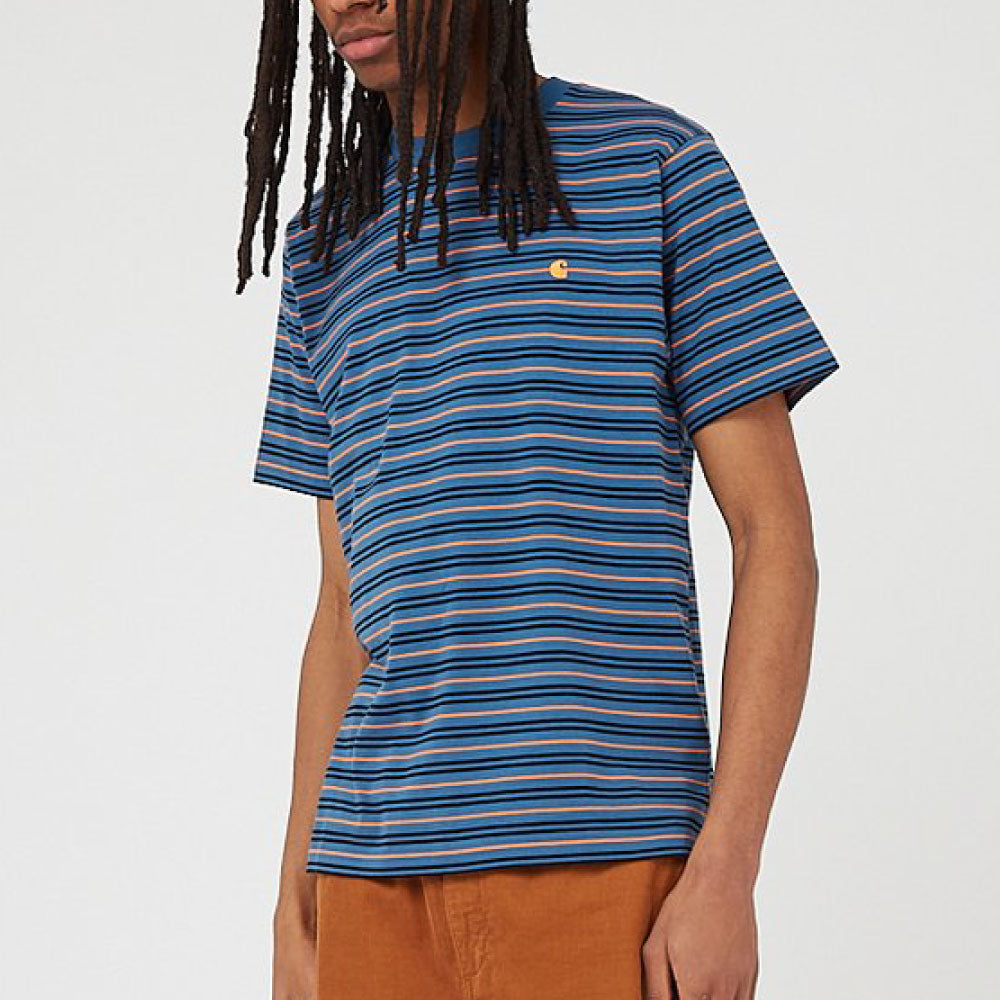 Akron S/S Stripe Tee ボーダー レギュラー フィット 半袖 Tシャツ