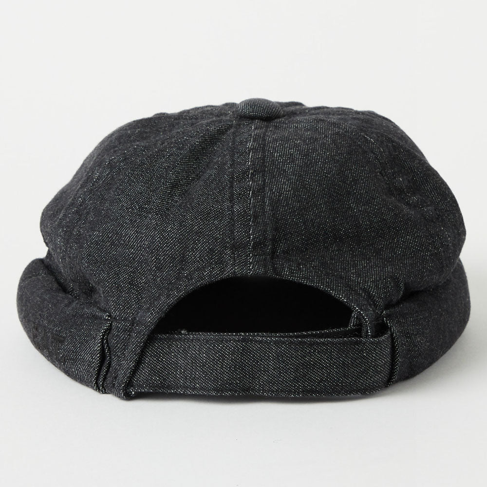 Leon 6 Panel Fisherman Denim Cap 6パネル キャップ フィッシャーマン 帽子 デニム Black Indigo