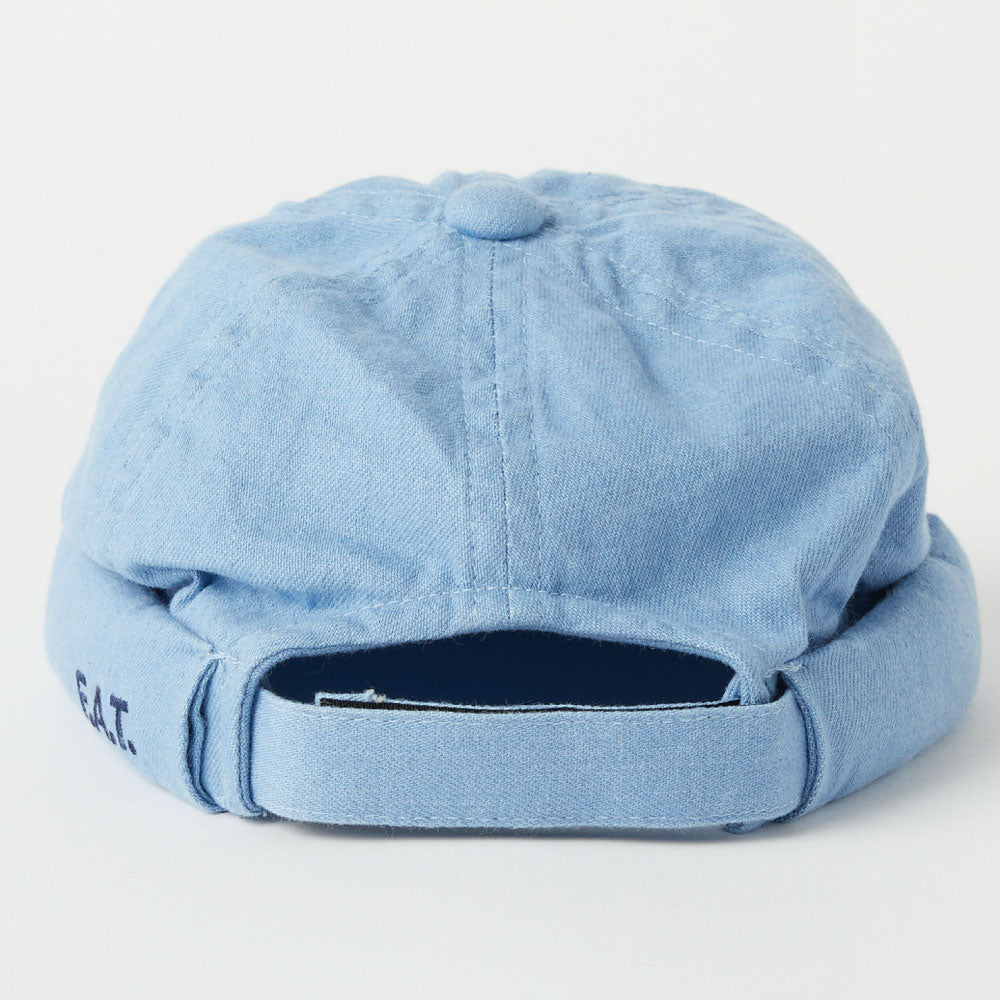 Leon 6 Panel Fisherman Denim Cap 6パネル キャップ フィッシャーマン 帽子 デニム Black Indigo