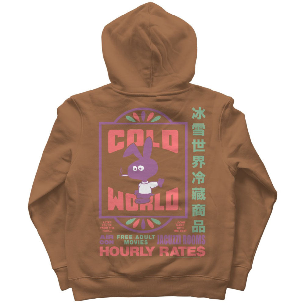 Frozen Goods Motel Bunny Sweat Hoodie モーテル バニー スウェット フーディー Saddle Brown