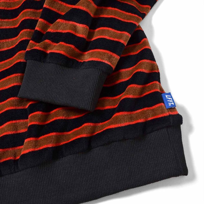 Half Zip Velour Shirt 長袖 ハーフ ジップ ベロア シャツ Brown