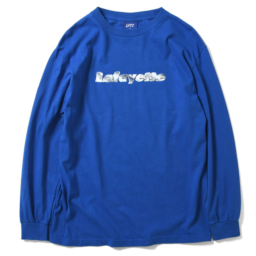 Metallic Lafayette Logo L/S Tee メタリック ロゴ 長袖 Tシャツ Blue