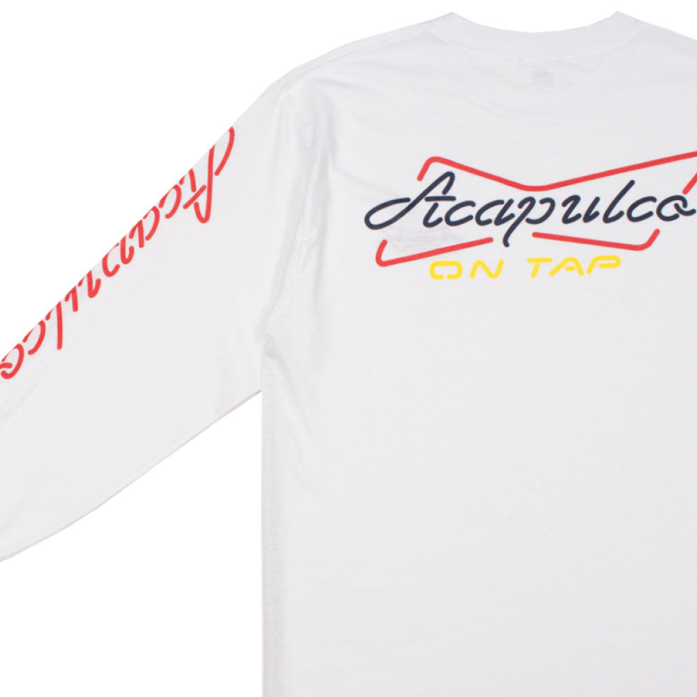 Buy Back Retro L/S Neon embroidery Tee ロングスリーブ ロンT 長袖 Tシャツ 刺繍 White