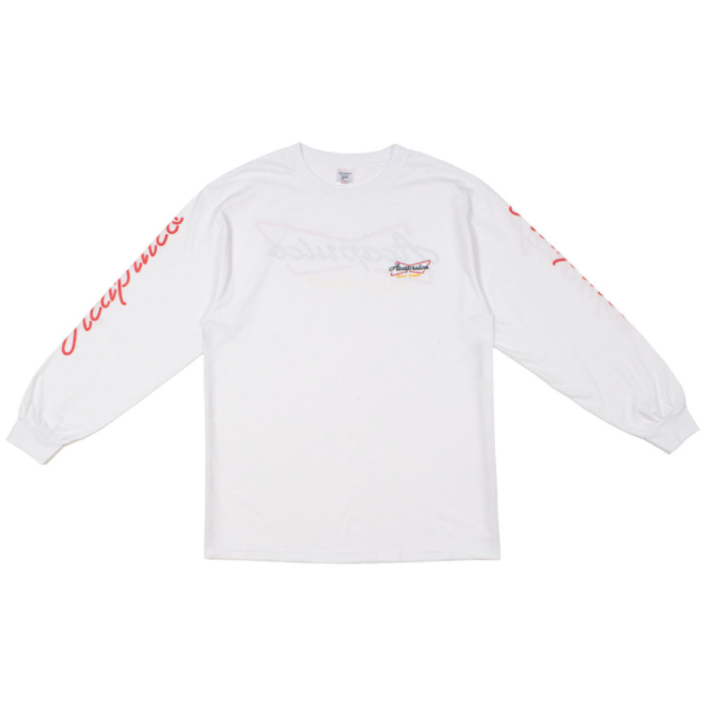 Buy Back Retro L/S Neon embroidery Tee ロングスリーブ ロンT 長袖 Tシャツ 刺繍 White