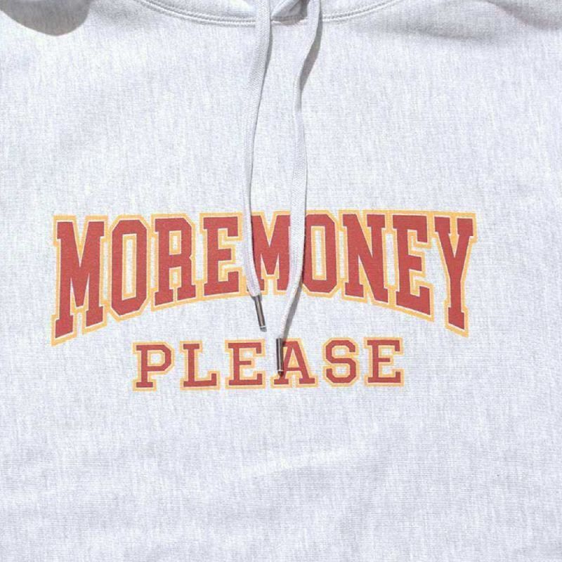 Mo Money Heavy Weight Hoodie カレッジ スウェット フーディ パーカー ロゴ Ash Gray