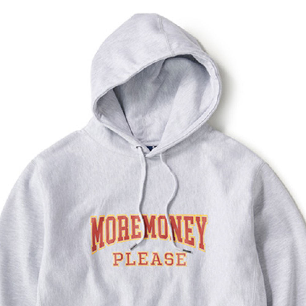 Mo Money Heavy Weight Hoodie カレッジ スウェット フーディ パーカー ロゴ Ash Gray