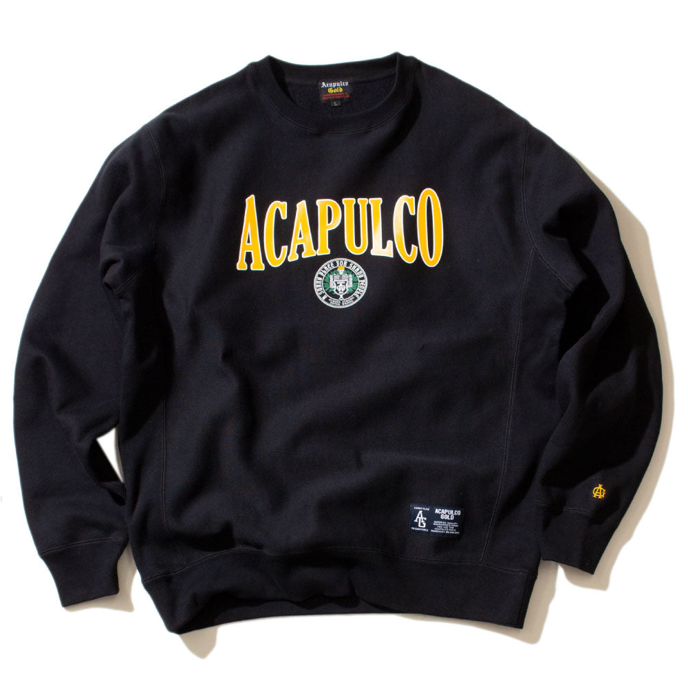 AG League Crewneck Sweat Shirt クルーネック スウェット カレッジ スウェット Black
