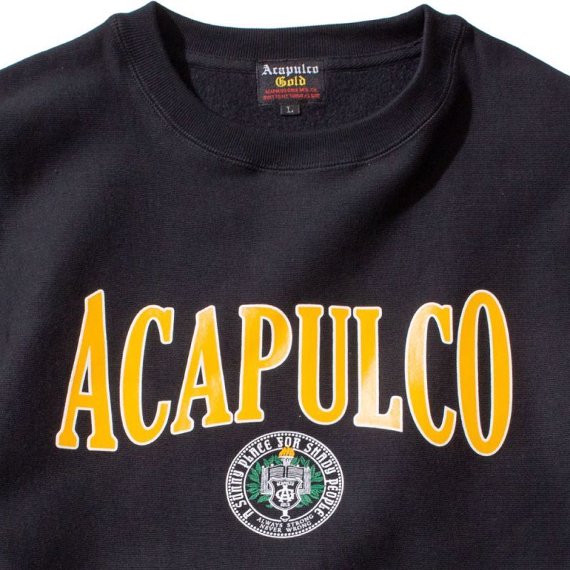 AG League Crewneck Sweat Shirt クルーネック スウェット カレッジ スウェット Black