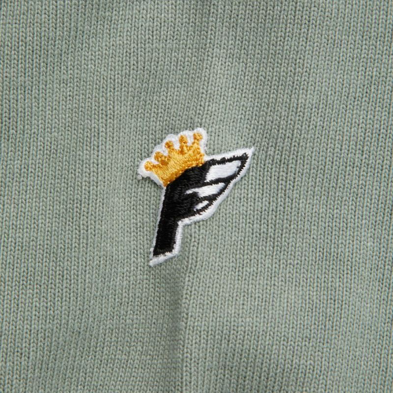 × FOS × Sb M.F. "CABIN-P" Cut & Saw Hoodie トリプル コラボ カットソー パーカー Heroin Skateboards 13oz Green