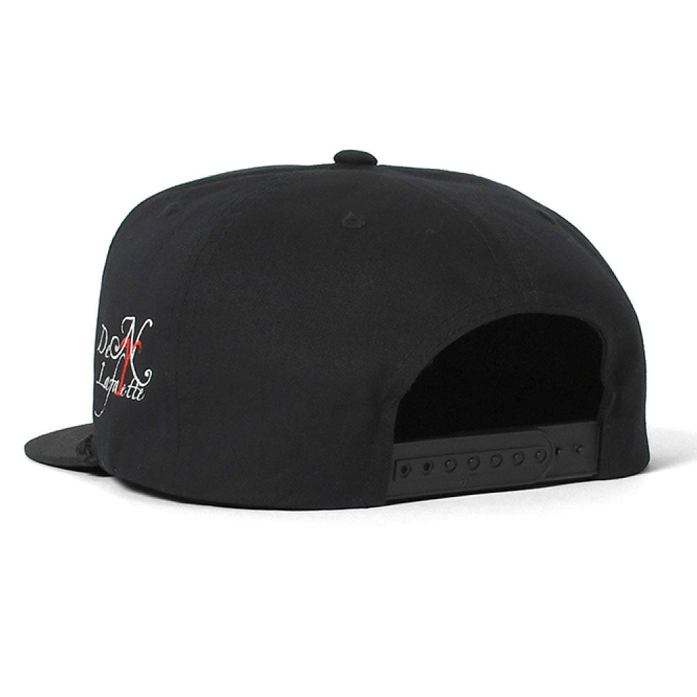 × Den Souvenir Magazine Logo Flat Visor 5 Panel Cap デン スーベニア マガジン ロゴ パネル キャップ 帽子 Black